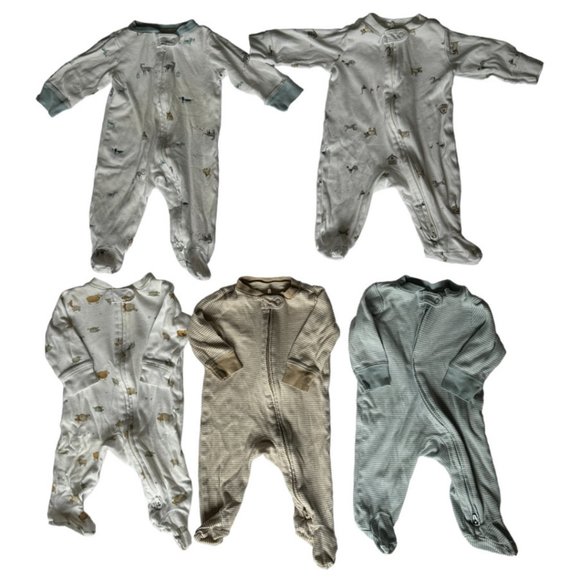 Carter's 3-Month Zip-Up Sleep & Play Pajamas 5-Pack - Picture 1 of 8